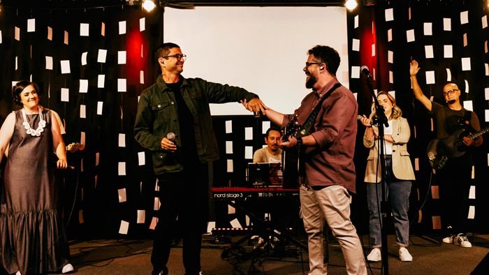 Fabiano Alves na gravação de «Amor Furioso».
